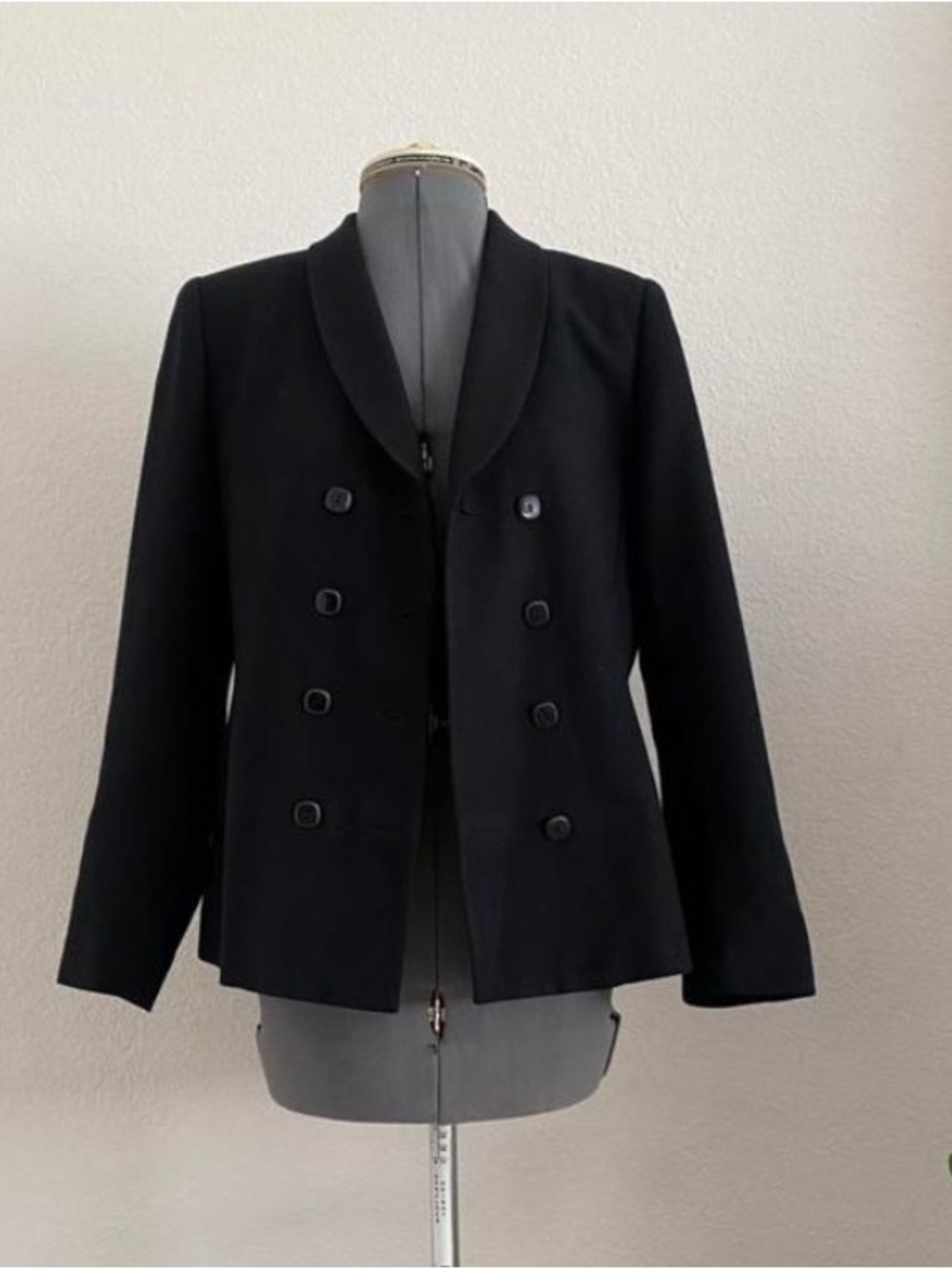 Vintage Amanda Smith Petite Black Double Breasted Blazer
